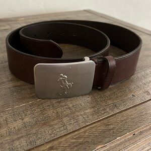 Polo Ralph Lauren Pony-Plaque Leather Belt